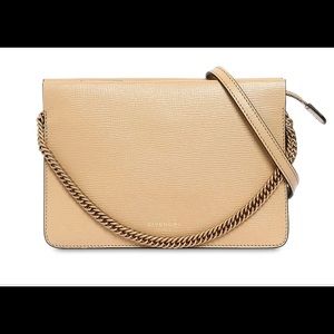 Givenchy Cross 3 Leather Chain Crossbody Bag In Nude/ Lt Beige